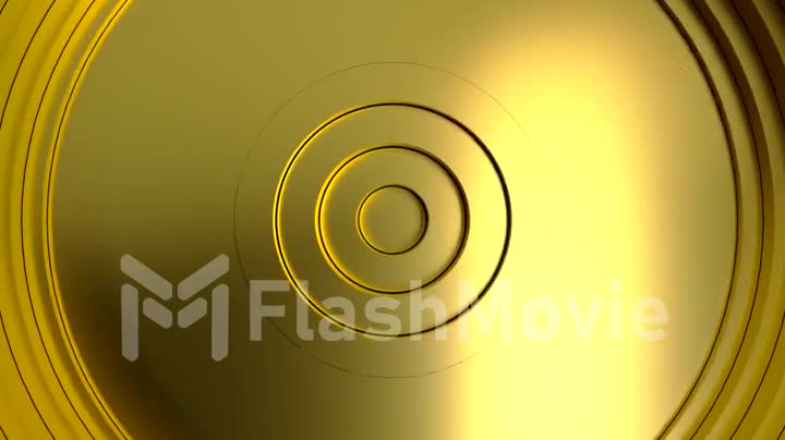 Gold abstract pattern of circles with the effect