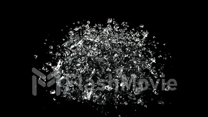 Dirt rocks gravel and glass debris on the ground perfect for a grungy texture or background backdrop 3d illustration black isolated background