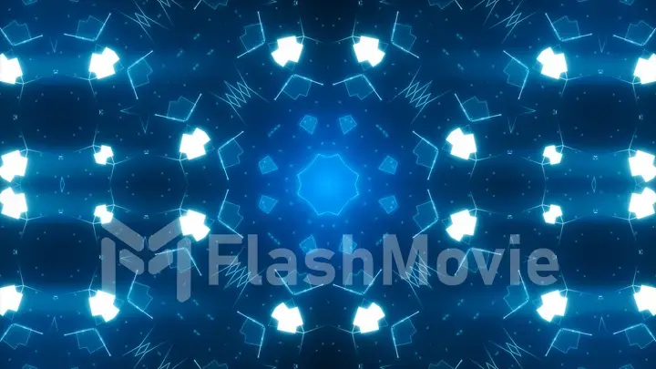 VJ Fractal kaleidoscope background, Background motion with fractal design 3d illustration