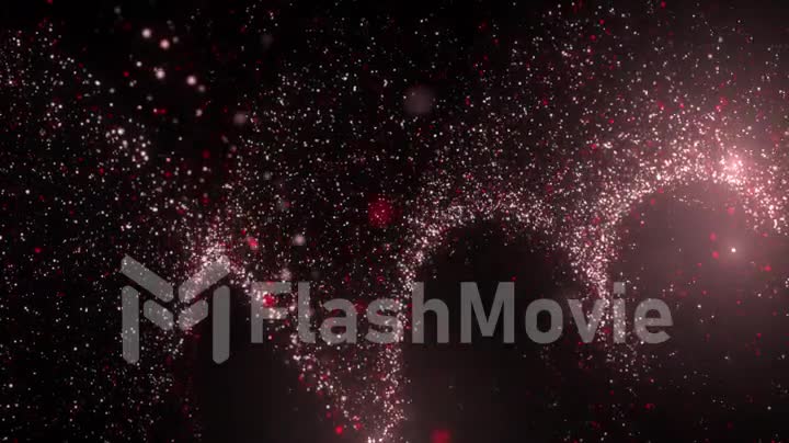 Seamless looping flowing particles with beautiful flash light effects. 20 seconds long and loops. Beautiful abstract background