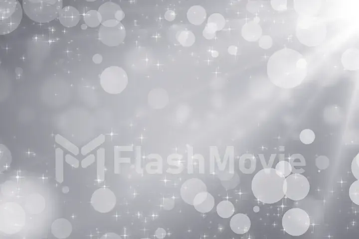 Blurred blue lights and sparkles 3d illustration background