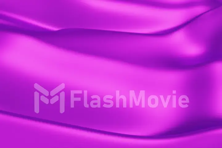 Purple wave background. Abstract 3d illustration of pink liquid background. Purple texture. Cloth, velvet