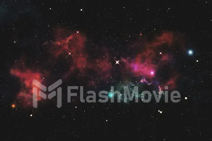 Universe filled with stars, nebula and galaxy 3d illustration