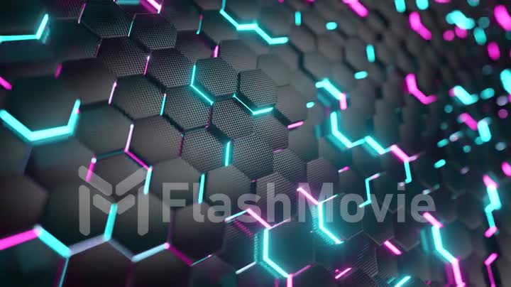 Abstract trendy sci-fi technology background