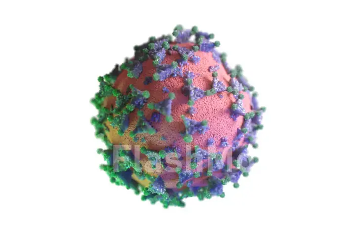 Coronavirus COVID-19 isolated on white background 3d illustration