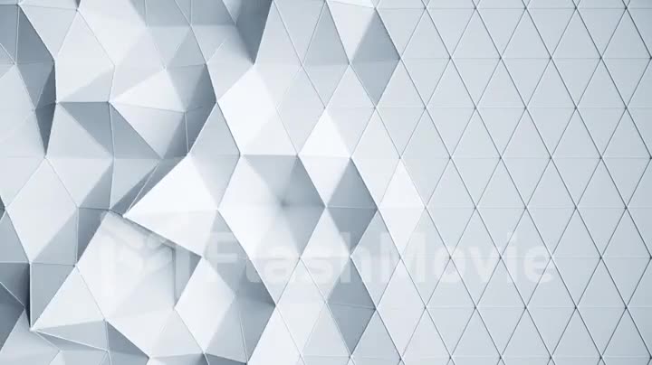 Beautiful white low poly surface