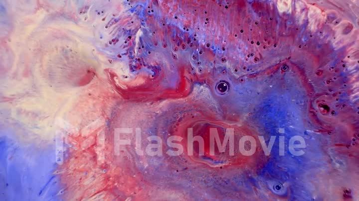 Abstract movement of acrylic paints