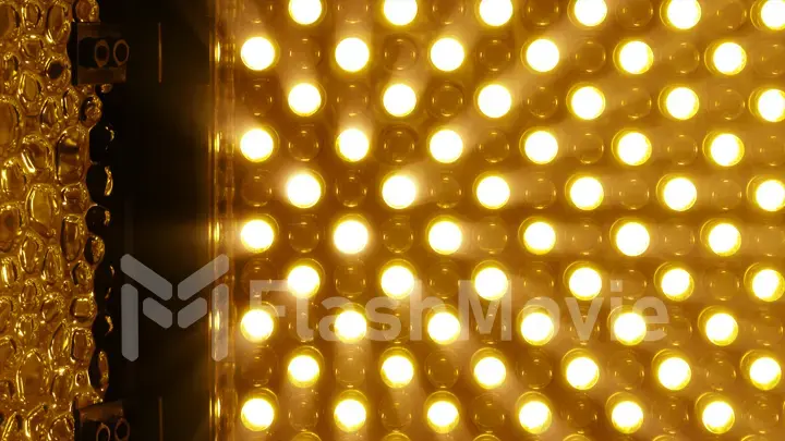 LED shiny bright rotating panel in yellow