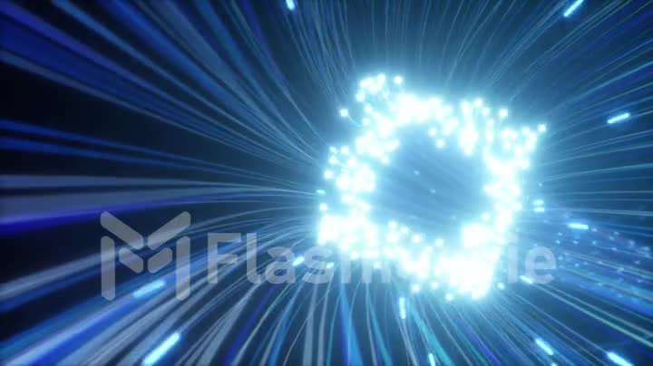 Abstract background of moving of lines for fiber optic network