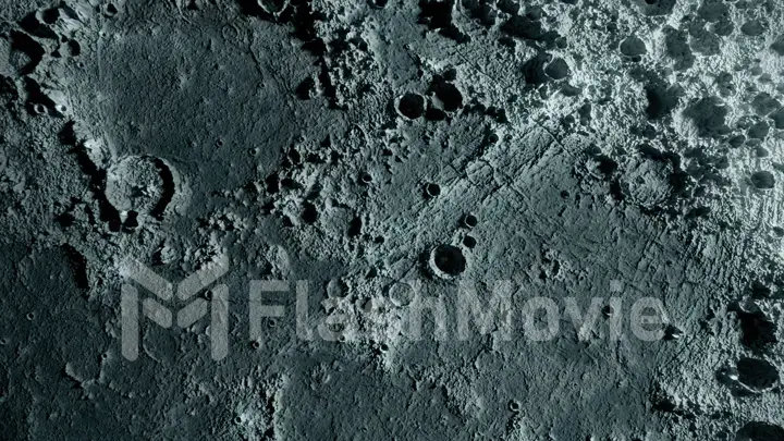 Textured surface of the moon close-up in motion. 3d illustration. Elements of this image furnished by NASA