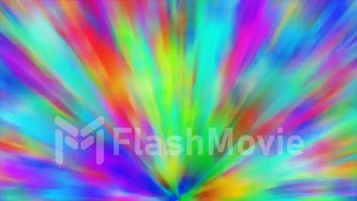 Color neon gradient. Tie Dye Watercolor Background. Moving abstract blurred background. The colors vary with position. Multicolored spectrum. 3d illustration