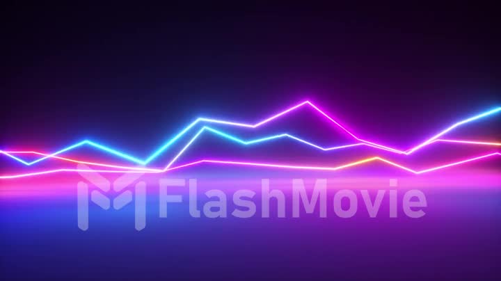 Bright colorful glowing neon lines