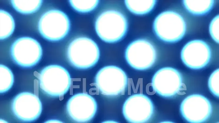 LED bright rotating panel in blue in defocus