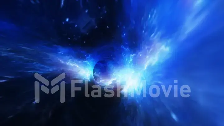 Abstract flight in a black hole in space