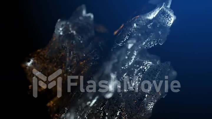 Abstract background. Swirling millions of particles. Particle cloud asbract animation. 3d render