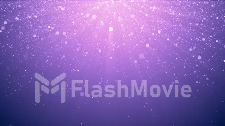 Purple glitter background with sparkle shine light confetti effect 3d illustration