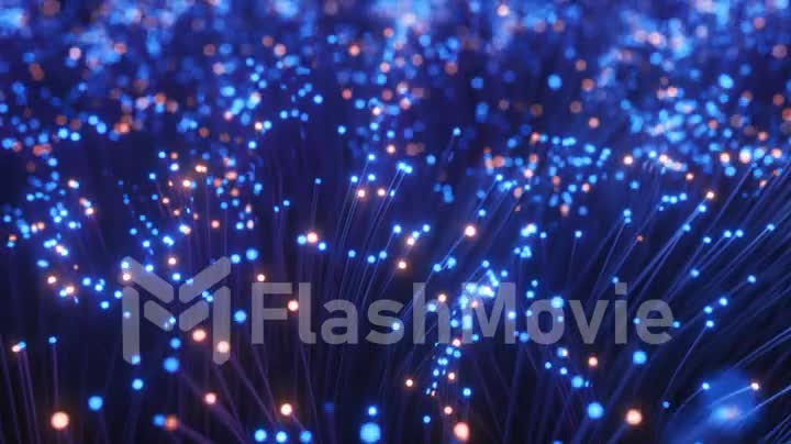 Fiber optic wires with flashing signals