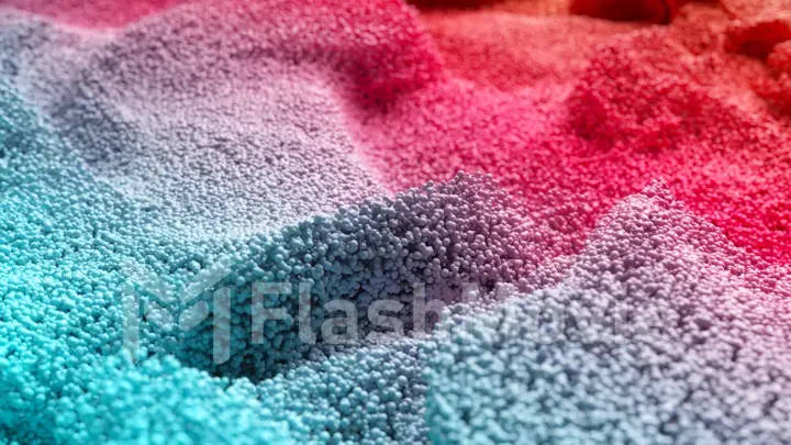 Abstract background with floating particles with depth of field. Wave with millions of particles. Digital technology. Futuristic wave. Modern trendy design for banner or poster. 3d illustration