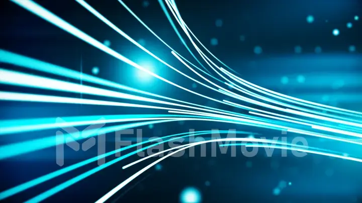 Abstract background with animation moving of lines for fiber optic network 3d illustration.See more color options in my portfolio