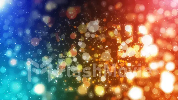 abstract blurred of blue and silver glittering shine bulbs lights background:blur of Christmas wallpaper decorations concept.xmas holiday festival backdrop:sparkle circle lit celebrations display.