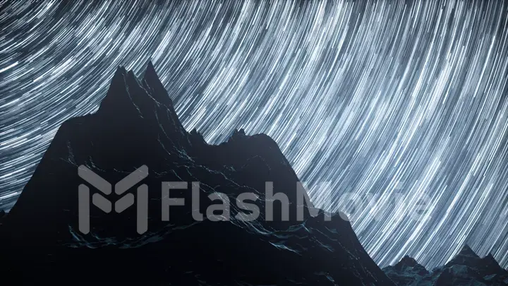 Star Milky Way galaxy moving across the night sky 3d illustration. Elements of this image furnished by NASA