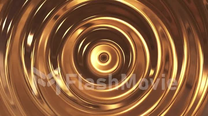 Abstract loop ripple gold 3d wave
