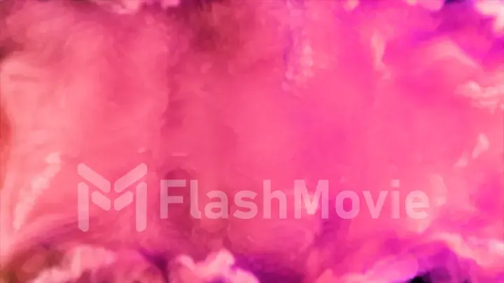 Colorful pink smoke. Ink swirling underwater. Colored acrylic cloud abstract smoke explosion. Close up view 3d illustration