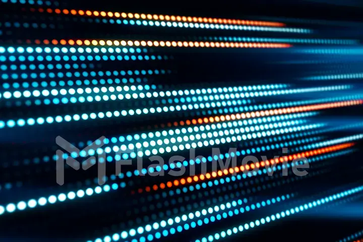 Abstract motion background, blue and orange light streaks