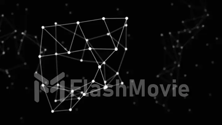 Abstract communication technology network digital background copy space 3d illustration