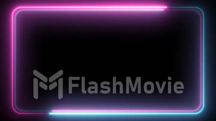 Abstract 3d illustration pattern of neon glowing ultraviolet lines, modern fluorescent light, neon box, pattern for LED screens projection technology, loop 4k background, blue purple spectrum