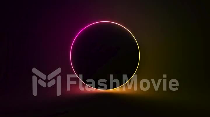 Abstract circular neon background