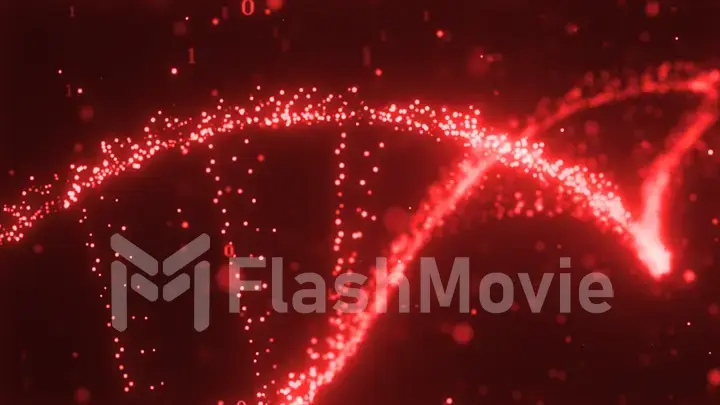 Red DNA Helix Molecular Background
