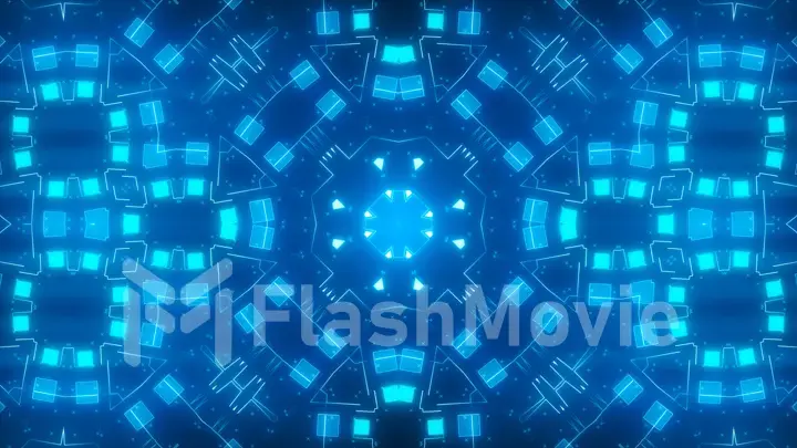 VJ Fractal kaleidoscope background, Background motion with fractal design 3d illustration