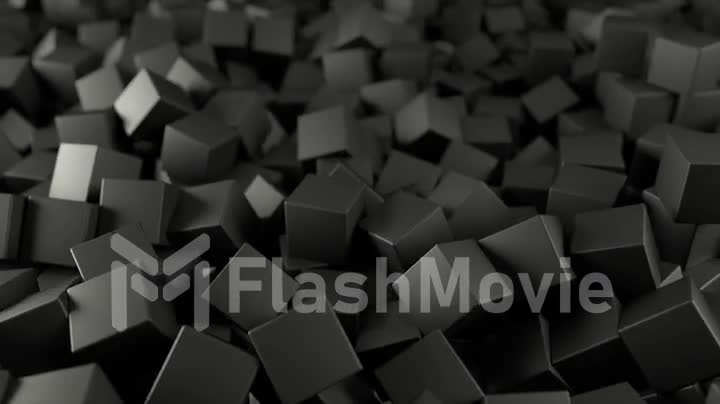 Black white background from a pile of abstract cubes