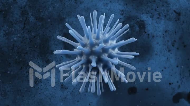 A deadly coronavirus bacterium under a microscope