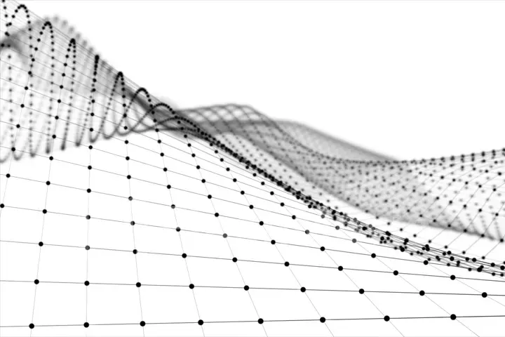 Wireframe - a skeletal three-dimensional model in which only lines and vertices are represented 3d illustration