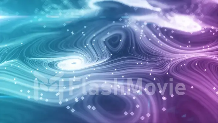 Abstract background of topographic map concept. Contour map. 3d illustration. Valleys and mountains. Geography concept. Wavy backdrop. Space surface. magic neon light curved swirl line