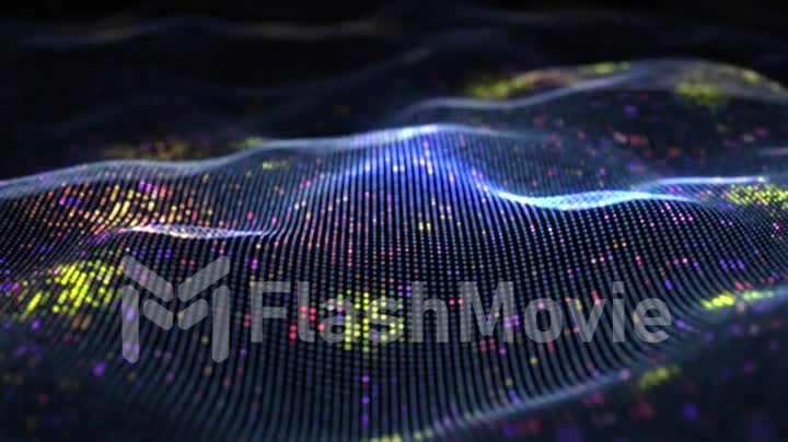 Abstract glowing virtual neural network of artificial intelligence