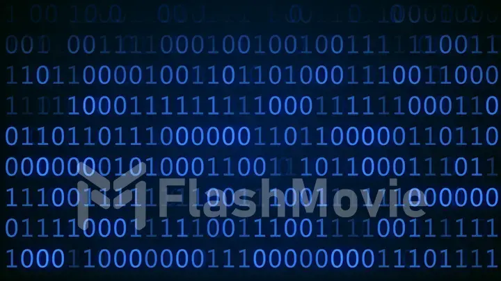 Blue screen computer binary code listing table background