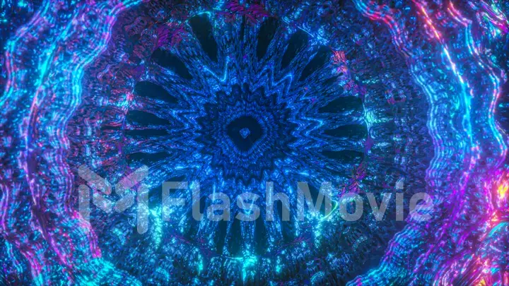 Abstract reflective neon ultraviolet surface.. Abstract 3d illustration for Night Party Posters, Banners or Advertisements.