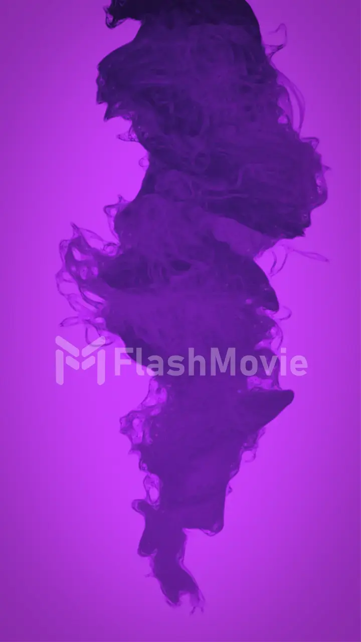 Studio shot of purple ink in water, isolated on white background