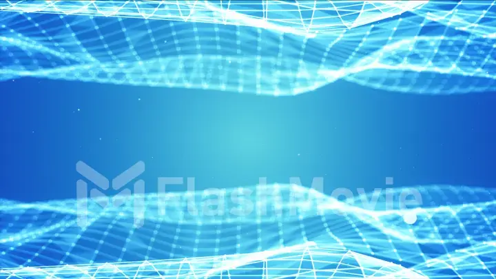 Abstract polygonal space low poly dark background with connecting dots and lines. Connection structure. Futuristic HUD background. 3d illustration
