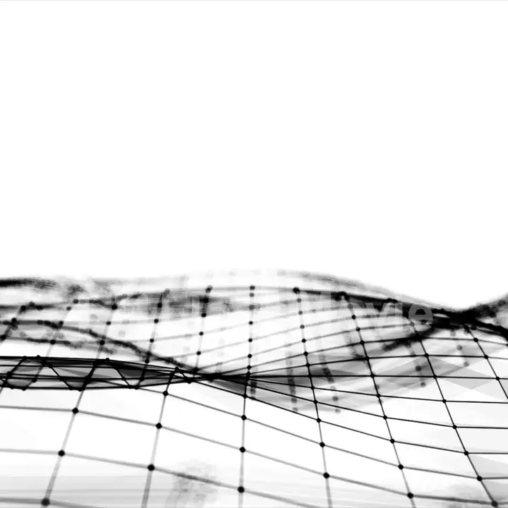 Abstract polygonal space low poly black and white background with connecting dots and lines. Connection structure. Futuristic HUD background. 3d illustration