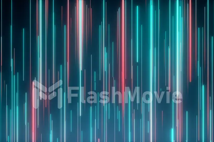 Abstract directional neon lines geometric background. Data flow. Optical fiber. Explosion star. Motion effect. Modern light spectrum, fluorescent ultraviolet light. 3d illustration