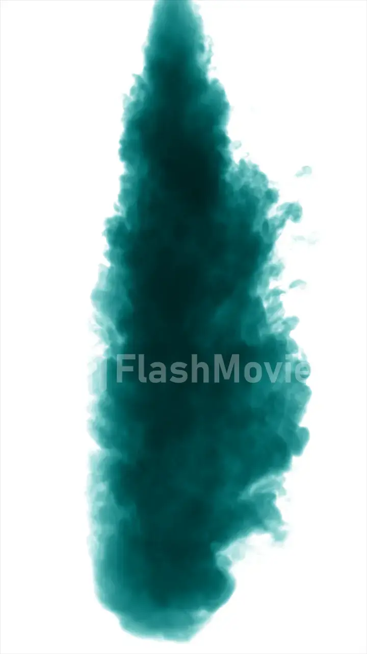 Abstract green smoke on white background
