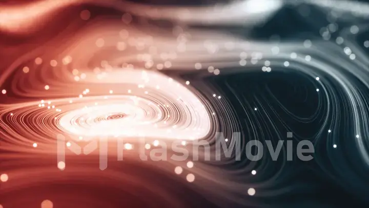 Abstract background of topographic map concept. Contour map. 3d illustration. Valleys and mountains. Geography concept. Wavy backdrop. Space surface. magic neon light curved swirl line