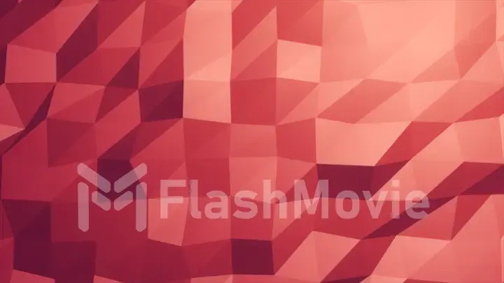 Red orange polygonal geometric surface. computer generated 3d illustration