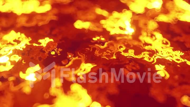 Abstract background of flowing glowing lava