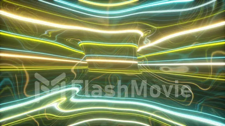 3d illustration, abstract topographic animation background, fluorescent ultraviolet light, glowing neon lines, move inside, colorful spectrum, modern colorful illumination