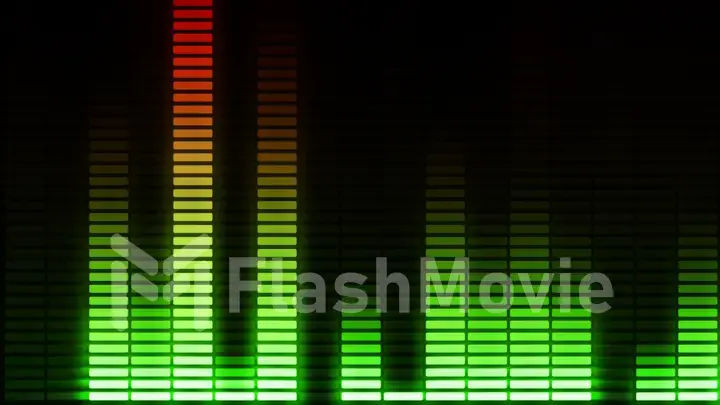 Audio equalizer bars moving. Music control levelsColorful.More color options in my portfolio. 3d illustration